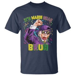 Funny Trump Mardi Gras T Shirt It's Mardi Gras Bruh TS09 Navy Print Your Wear