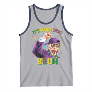 Funny Trump Mardi Gras Tank Top It's Mardi Gras Bruh TS09 Athletic Heather Navy Print Your Wear