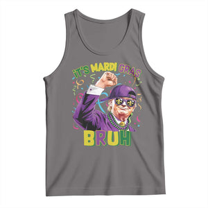 Funny Trump Mardi Gras Tank Top It's Mardi Gras Bruh TS09 Deep Heather Print Your Wear