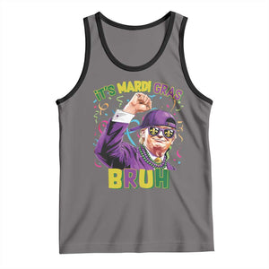 Funny Trump Mardi Gras Tank Top It's Mardi Gras Bruh TS09 Deep Heather Black Print Your Wear