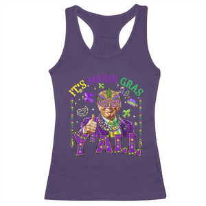 Funny Trump Mardi Gras Racerback Tank Top It's Mardi Gras Y'all TS09 Purple Print Your Wear