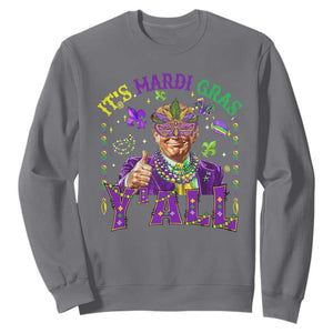 Funny Trump Mardi Gras Sweatshirt It's Mardi Gras Y'all TS09 Charcoal Print Your Wear
