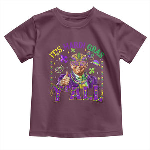 Funny Trump Mardi Gras Toddler T Shirt It's Mardi Gras Y'all TS09 Maroon Print Your Wear