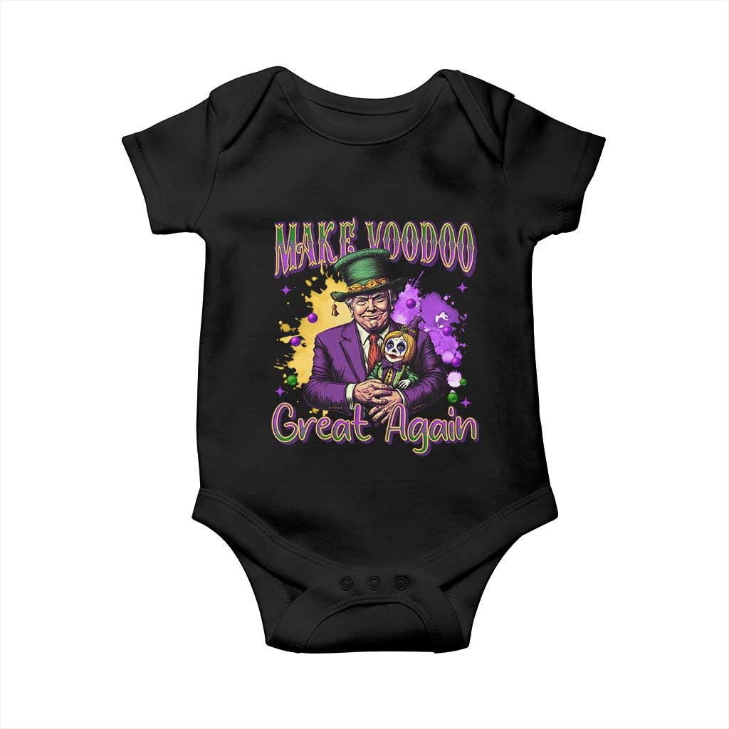 Trump Mardi Gras Baby Onesie Make Voodoo Great Again Voo Doo Doll TS09 Black Print Your Wear