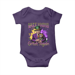 Trump Mardi Gras Baby Onesie Make Voodoo Great Again Voo Doo Doll TS09 Purple Print Your Wear