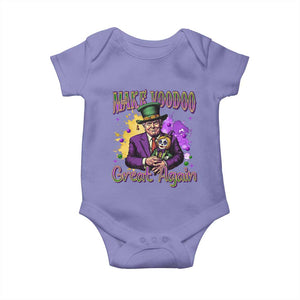 Trump Mardi Gras Baby Onesie Make Voodoo Great Again Voo Doo Doll TS09 Violet Print Your Wear