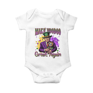 Trump Mardi Gras Baby Onesie Make Voodoo Great Again Voo Doo Doll TS09 White Print Your Wear