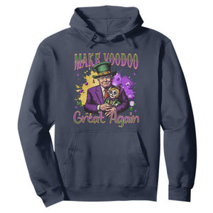 Trump Mardi Gras Hoodie Make Voodoo Great Again Voo Doo Doll TS09 Navy Print Your Wear