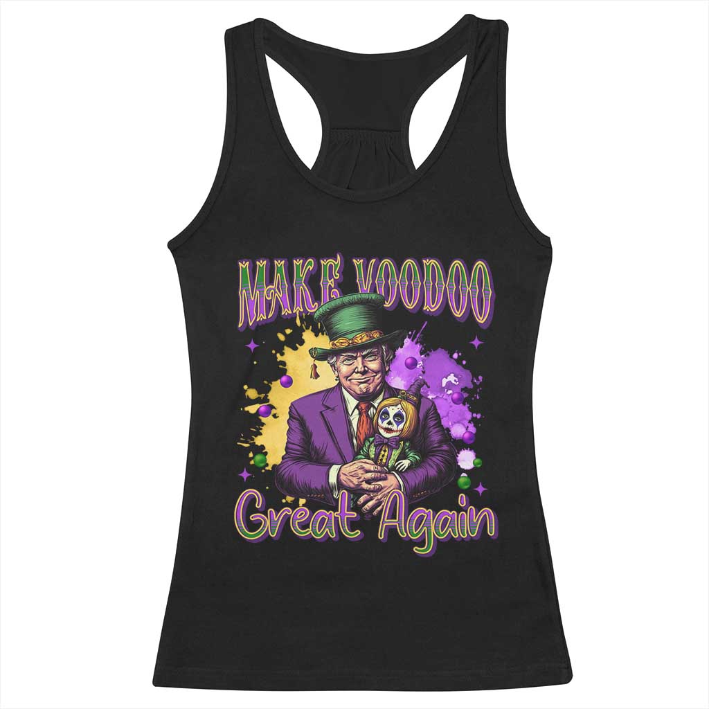 Trump Mardi Gras Racerback Tank Top Make Voodoo Great Again Voo Doo Doll TS09 Black Print Your Wear