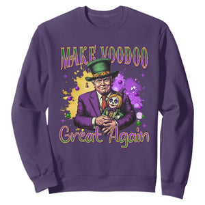 Trump Mardi Gras Sweatshirt Make Voodoo Great Again Voo Doo Doll TS09 Purple Print Your Wear