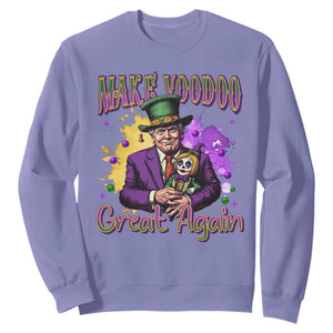 Trump Mardi Gras Sweatshirt Make Voodoo Great Again Voo Doo Doll TS09 Violet Print Your Wear