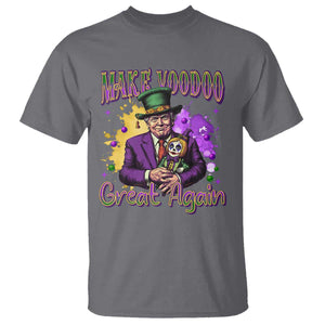 Trump Mardi Gras T Shirt Make Voodoo Great Again Voo Doo Doll TS09 Charcoal Print Your Wear