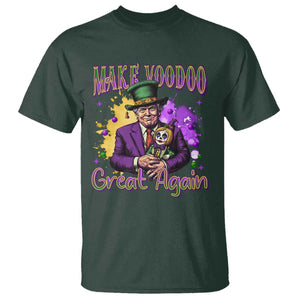 Trump Mardi Gras T Shirt Make Voodoo Great Again Voo Doo Doll TS09 Dark Forest Green Print Your Wear