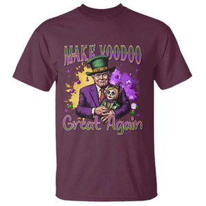 Trump Mardi Gras T Shirt Make Voodoo Great Again Voo Doo Doll TS09 Maroon Print Your Wear