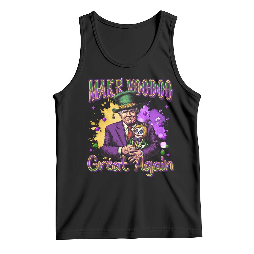 Trump Mardi Gras Tank Top Make Voodoo Great Again Voo Doo Doll TS09 Black Print Your Wear