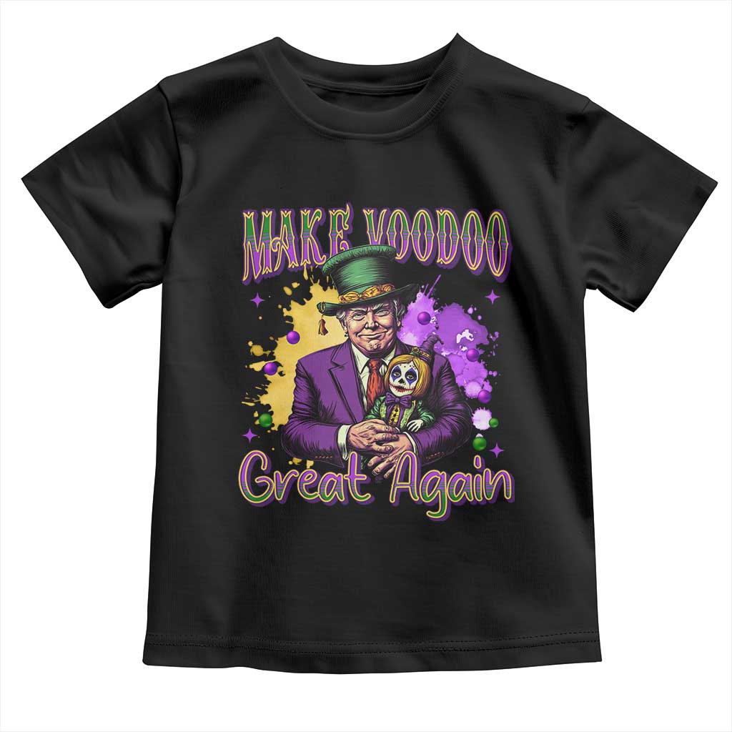 Trump Mardi Gras Toddler T Shirt Make Voodoo Great Again Voo Doo Doll TS09 Black Print Your Wear