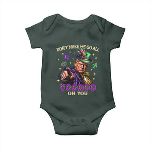 Trump Voodoo Mardi Gras Baby Onesie Don't Make Me Go All Voodoo On You TS09 Print Your Wear