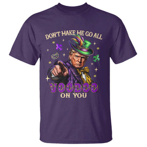 Trump Voodoo Mardi Gras T Shirt Don't Make Me Go All Voodoo On You TS09 Purple Print Your Wear