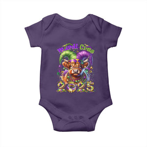 Mardi Gras 2025 Baby Onesie Cow Jester Outfit TS09 Purple Print Your Wear