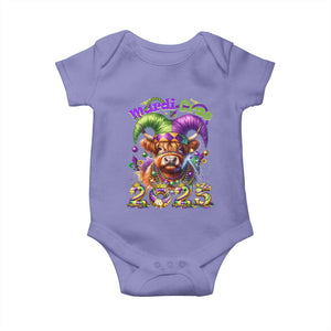 Mardi Gras 2025 Baby Onesie Cow Jester Outfit TS09 Violet Print Your Wear