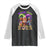 Mardi Gras 2025 Raglan Shirt Cow Jester Outfit TS09 Black White Print Your Wear