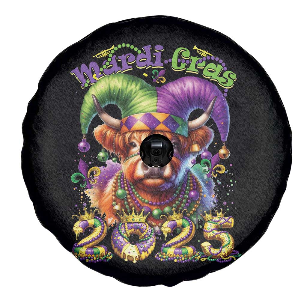 Mardi Gras 2025 Spare Tire Cover Cow Jester Outfit TS09 Print Your Wear