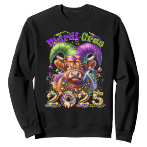 Mardi Gras 2025 Sweatshirt Cow Jester Outfit TS09 Black Print Your Wear