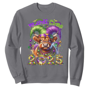 Mardi Gras 2025 Sweatshirt Cow Jester Outfit TS09 Charcoal Print Your Wear