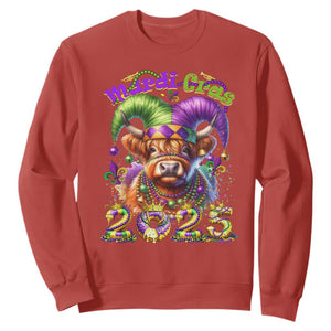Mardi Gras 2025 Sweatshirt Cow Jester Outfit TS09 Red Print Your Wear