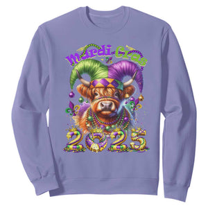Mardi Gras 2025 Sweatshirt Cow Jester Outfit TS09 Violet Print Your Wear