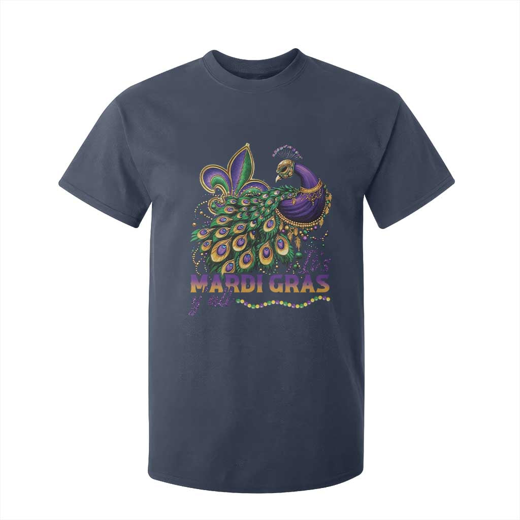 Mardi Gras T Shirt For Kid Its Mardi Gras Y'all Peacock Costume TS09 Navy Print Your Wear