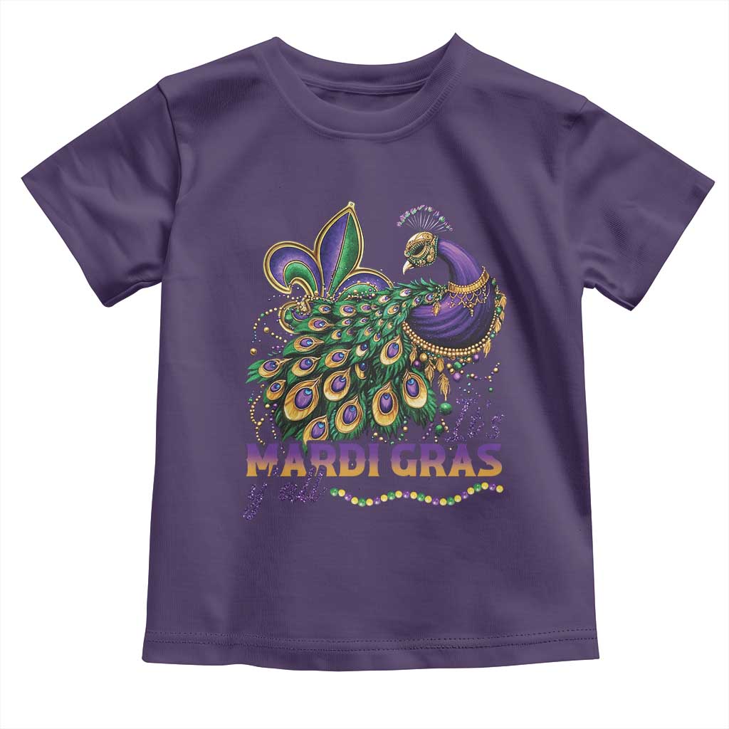 Mardi Gras Toddler T Shirt Its Mardi Gras Y'all Peacock Costume TS09 Purple Print Your Wear