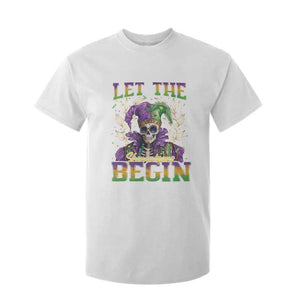 Mardi Gras T Shirt For Kid Let The Shenanigans Begin Skeleton Jester Costume TS09 White Print Your Wear