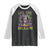 Mardi Gras Raglan Shirt Let The Shenanigans Begin Skeleton Jester Costume TS09 Black White Print Your Wear