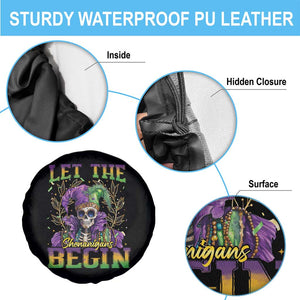 Mardi Gras Spare Tire Cover Let The Shenanigans Begin Skeleton Jester Costume TS09 Print Your Wear