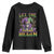 Mardi Gras Youth Sweatshirt Let The Shenanigans Begin Skeleton Jester Costume TS09 Black Print Your Wear