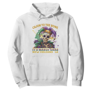 Louisiana Mardi Gras Hoodie Cajun To The Bone Skeleton Jester Costume TS09 White Print Your Wear