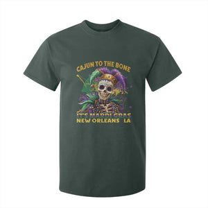 Louisiana Mardi Gras T Shirt For Kid Cajun To The Bone Skeleton Jester Costume TS09 Dark Forest Green Print Your Wear