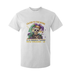 Louisiana Mardi Gras T Shirt For Kid Cajun To The Bone Skeleton Jester Costume TS09 White Print Your Wear