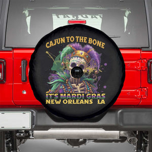 Louisiana Mardi Gras Spare Tire Cover Cajun To The Bone Skeleton Jester Costume TS09 Black Print Your Wear