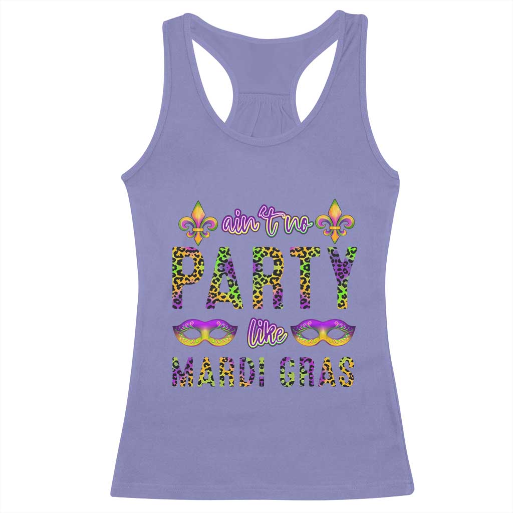 Ain't No Party Like Mardi Gras Racerback Tank Top TS09 Violet Print Your Wear