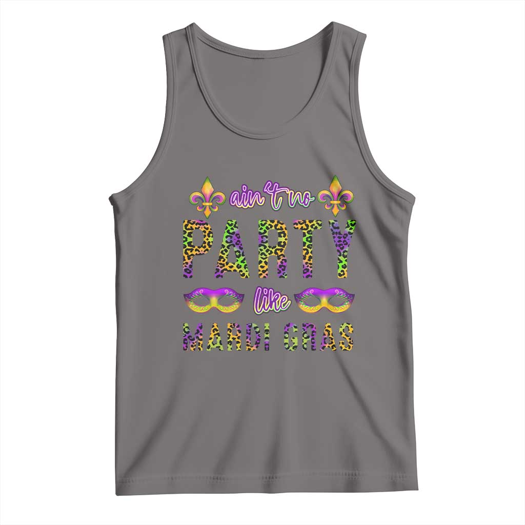 Ain't No Party Like Mardi Gras Tank Top TS09 Deep Heather Print Your Wear