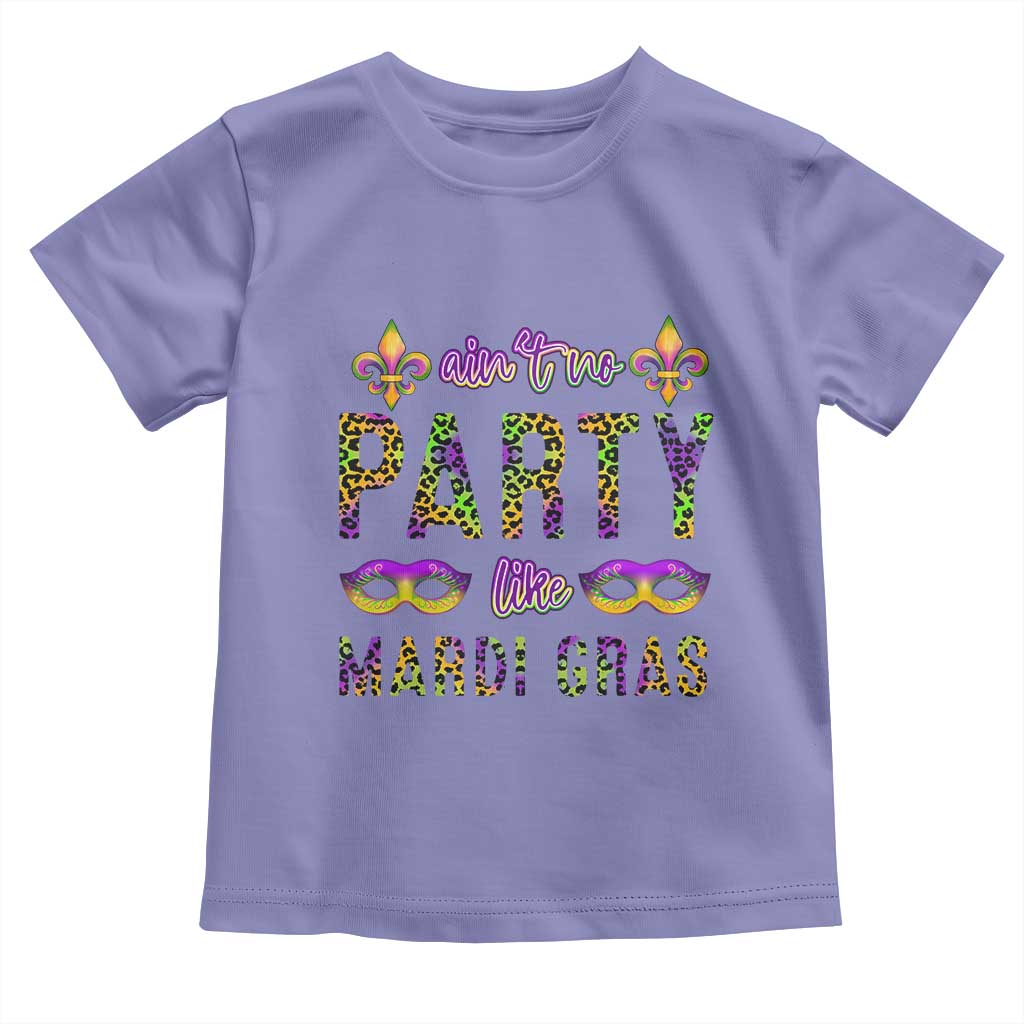Ain't No Party Like Mardi Gras Toddler T Shirt TS09 Violet Print Your Wear