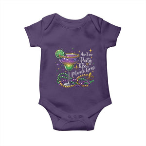 Ain't No Party Like Mardi Gras Baby Onesie Fat Tuesday Louisiana Drinking Team TS09 Purple Print Your Wear
