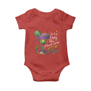 Ain't No Party Like Mardi Gras Baby Onesie Fat Tuesday Louisiana Drinking Team TS09 Red Print Your Wear
