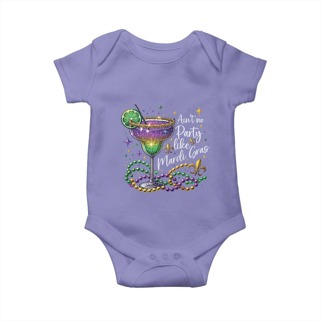 Ain't No Party Like Mardi Gras Baby Onesie Fat Tuesday Louisiana Drinking Team TS09 Violet Print Your Wear