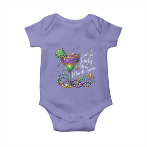 Ain't No Party Like Mardi Gras Baby Onesie Fat Tuesday Louisiana Drinking Team TS09 Violet Print Your Wear