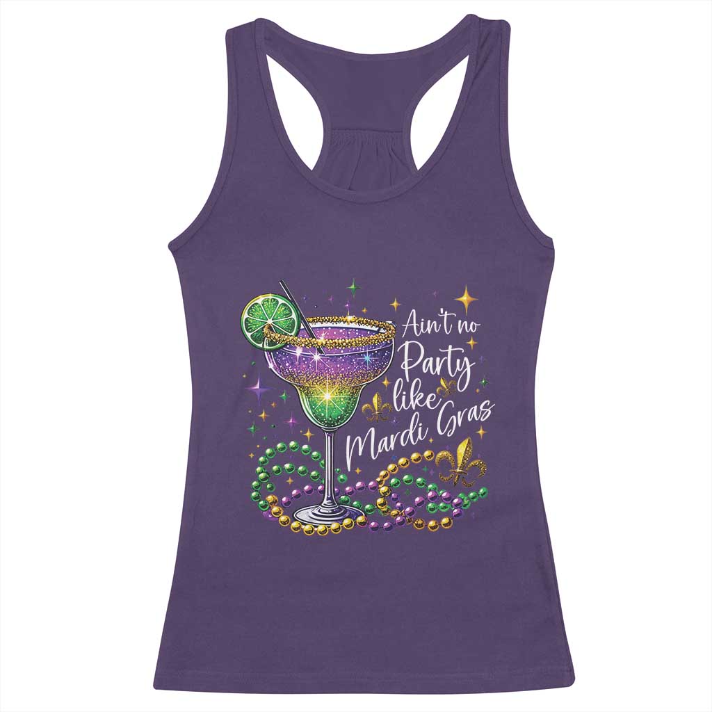 Ain't No Party Like Mardi Gras Racerback Tank Top Fat Tuesday Louisiana Drinking Team TS09 Purple Print Your Wear
