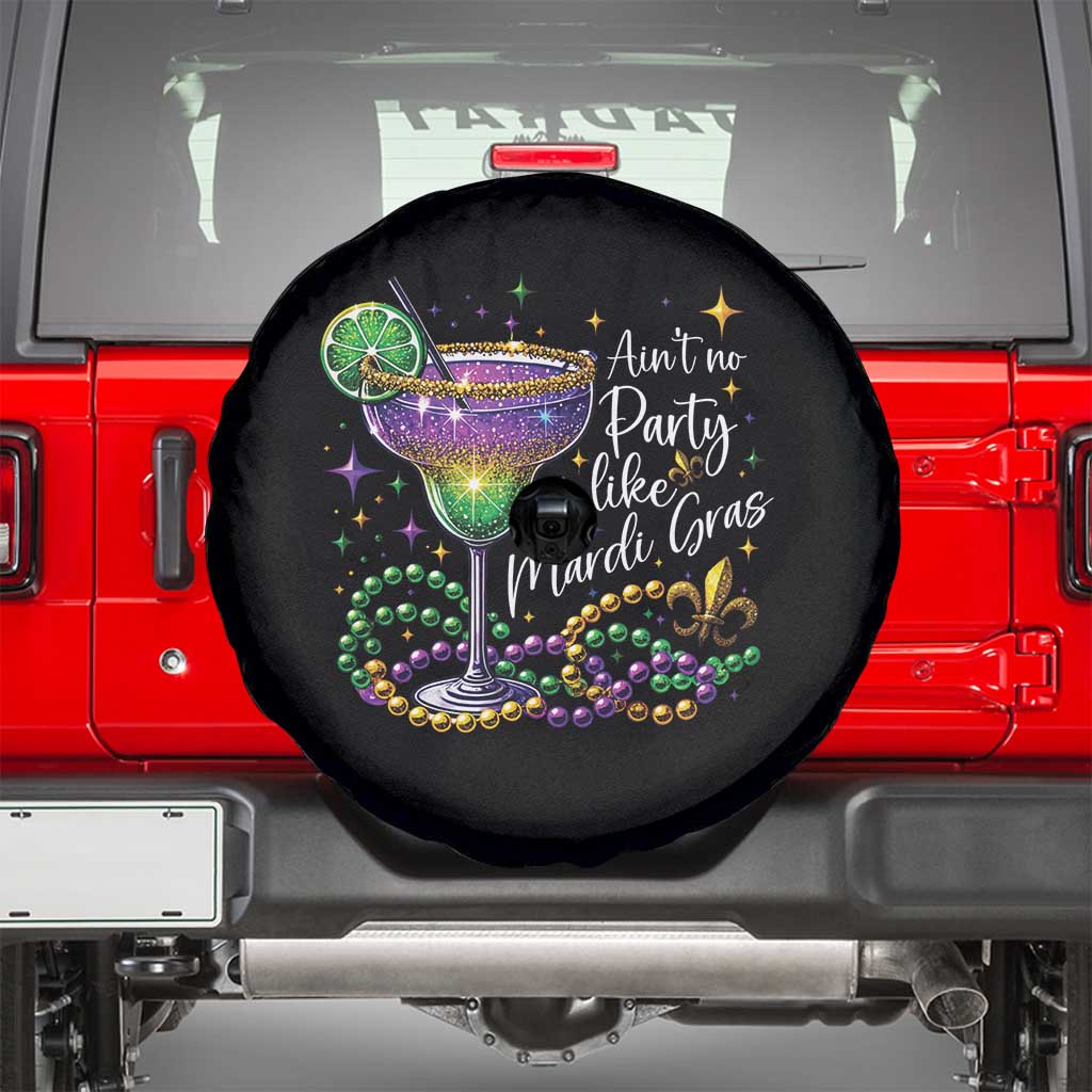 Ain't No Party Like Mardi Gras Spare Tire Cover Fat Tuesday Louisiana Drinking Team TS09 Black Print Your Wear