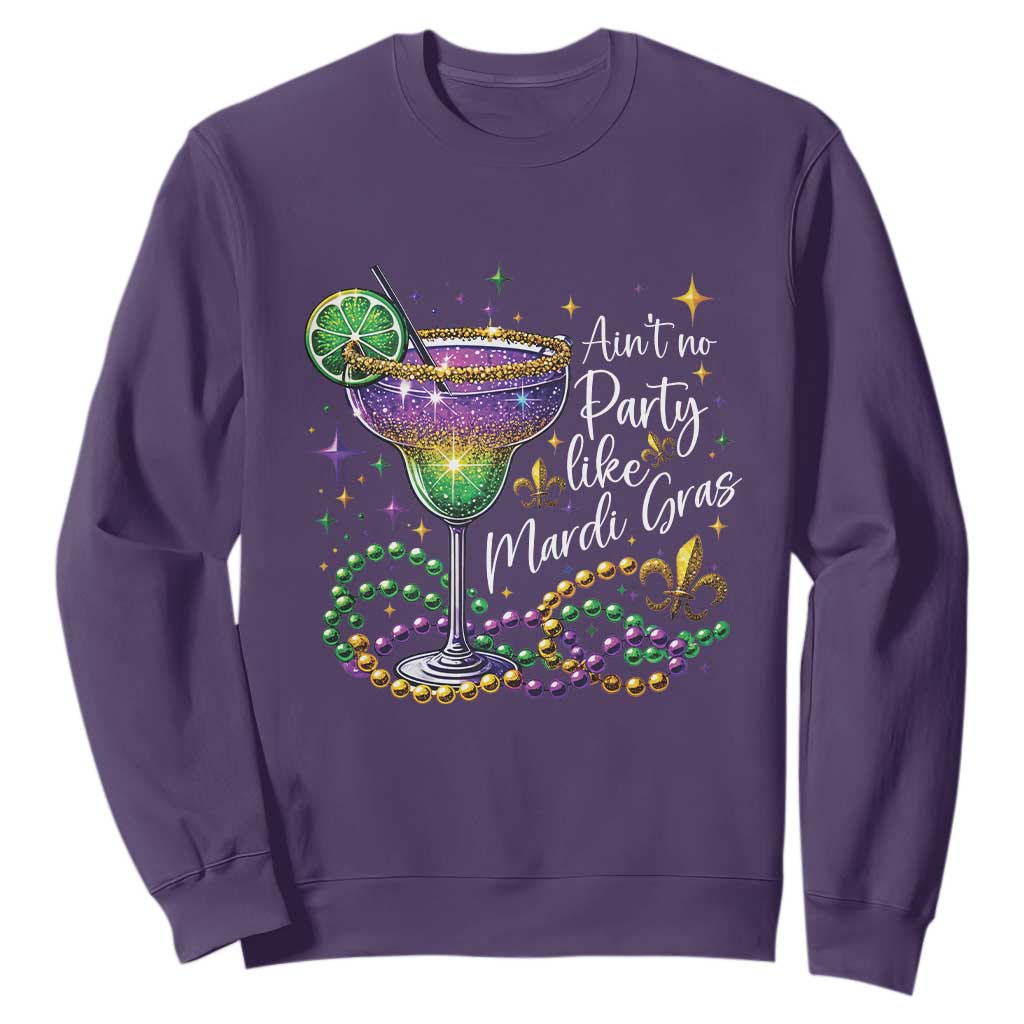 Ain't No Party Like Mardi Gras Sweatshirt Fat Tuesday Louisiana Drinking Team TS09 Purple Print Your Wear